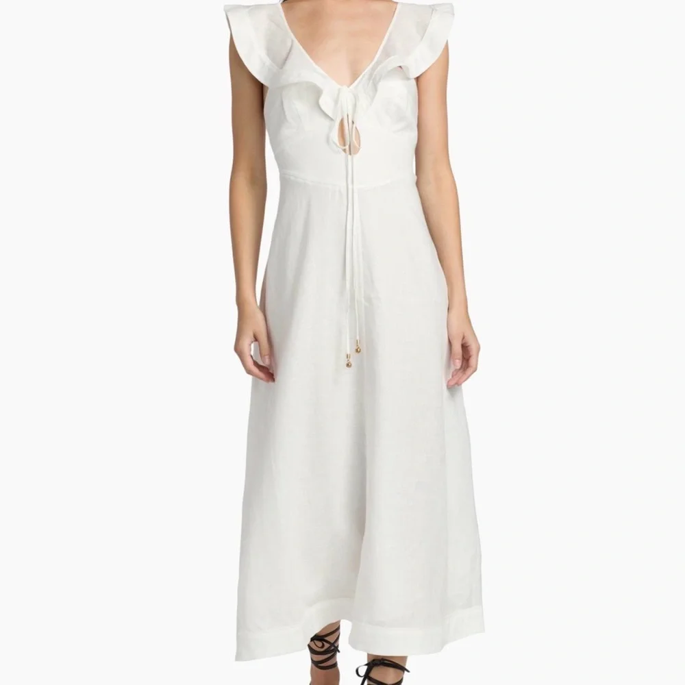 Zimmermann Women's Rhiannon Flutter Midi-Dress -NWT - Picture 3 of 7